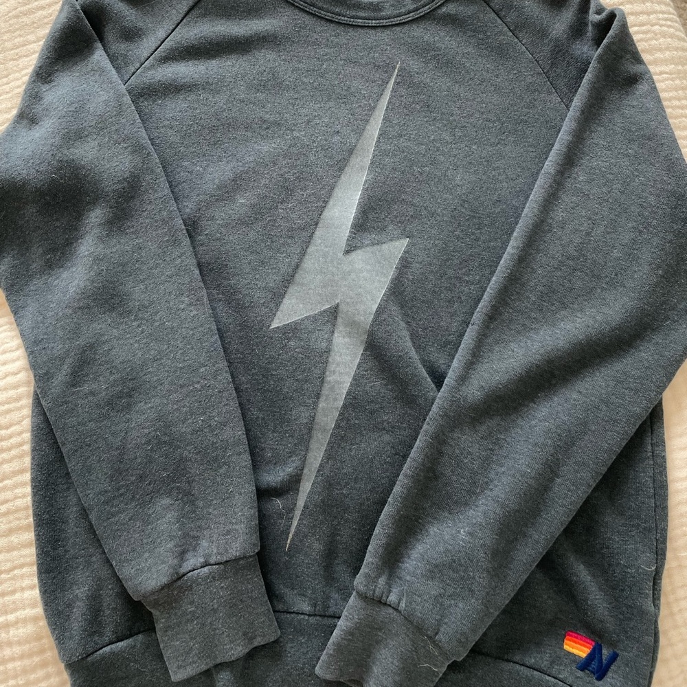 Metallic bolt aviator nation crewneck sweatshirt